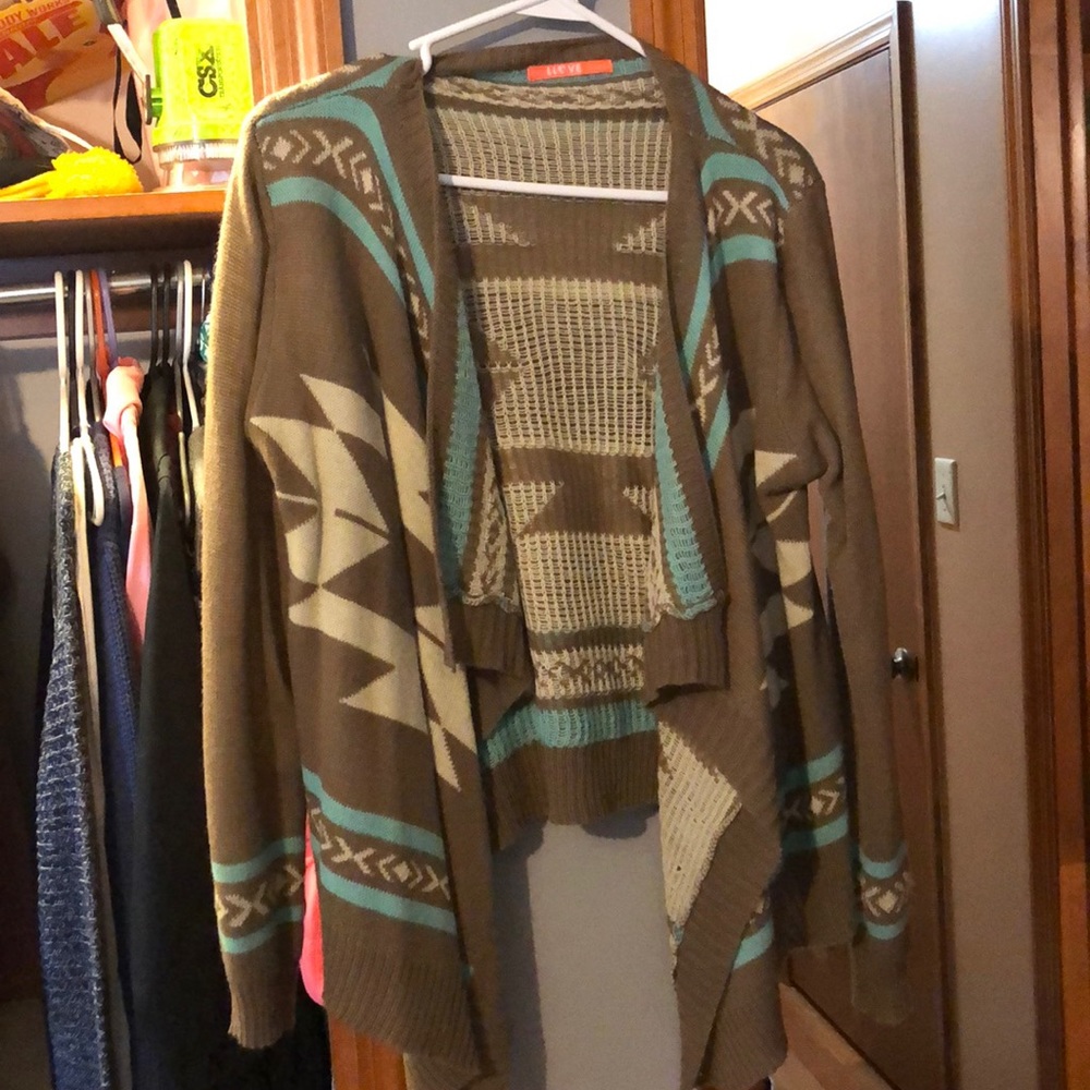 Western open cardigan